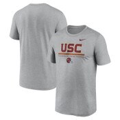 USC Trojans Men's Nike Gray Dri-FIT Legend Stripe Stack T-Shirt